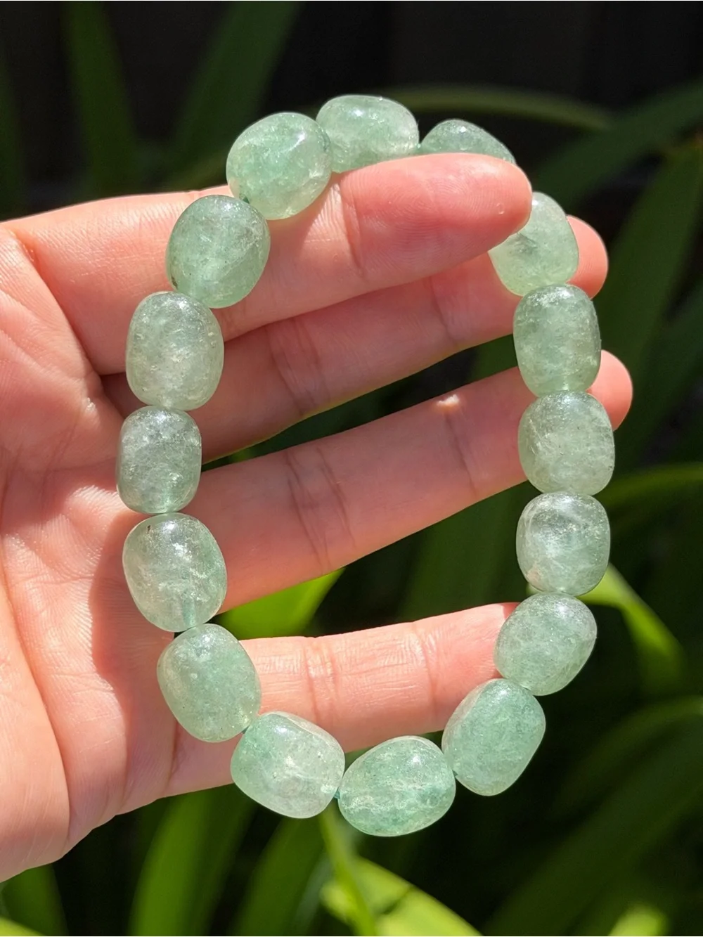 12mm green aventurine crystal gemstone bracelet 2231